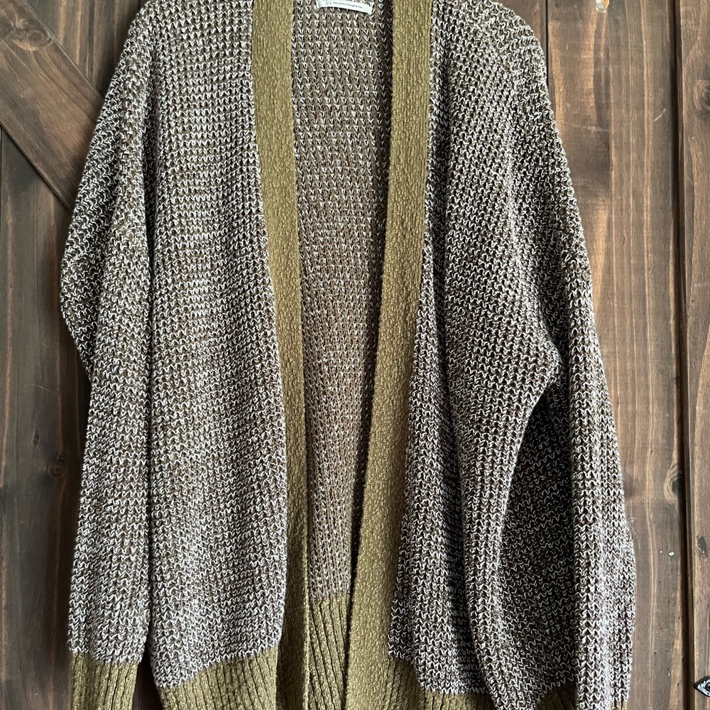 Urban outfitters Olive and white Women's cardigan